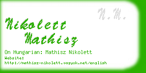 nikolett mathisz business card